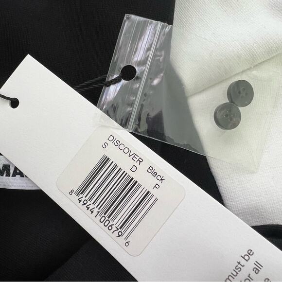 NWT Marie Hell Black White Tunic Shift Mini Mod Retro Dress Sustainable Small - Picture 9 of 12